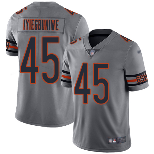 Chicago Bears Limited Silver Men Joel Iyiegbuniwe Jersey NFL Football #45 Inverted Legend->youth nfl jersey->Youth Jersey